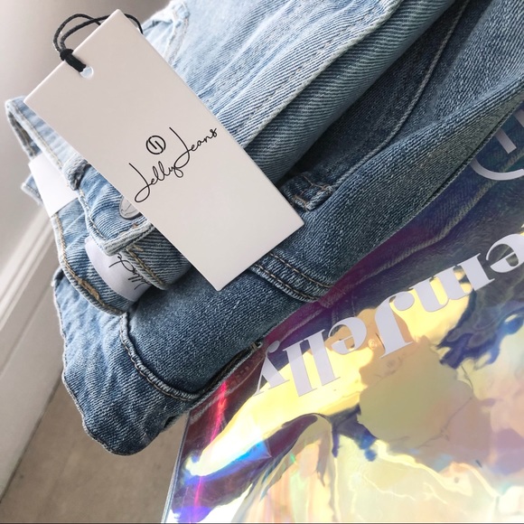 Summer Bundle 2 Denim Shorts and Iridescent tote purse. Small - Picture 2 of 3